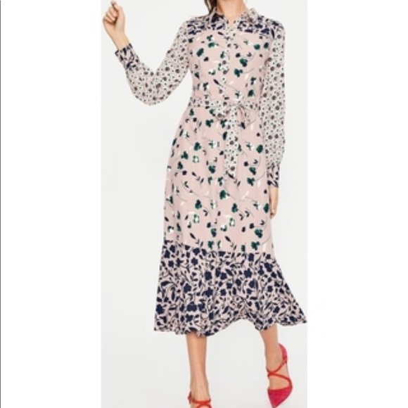 Boden Dresses & Skirts - Sybil Shirt Dress Pink Pearl Wildflower